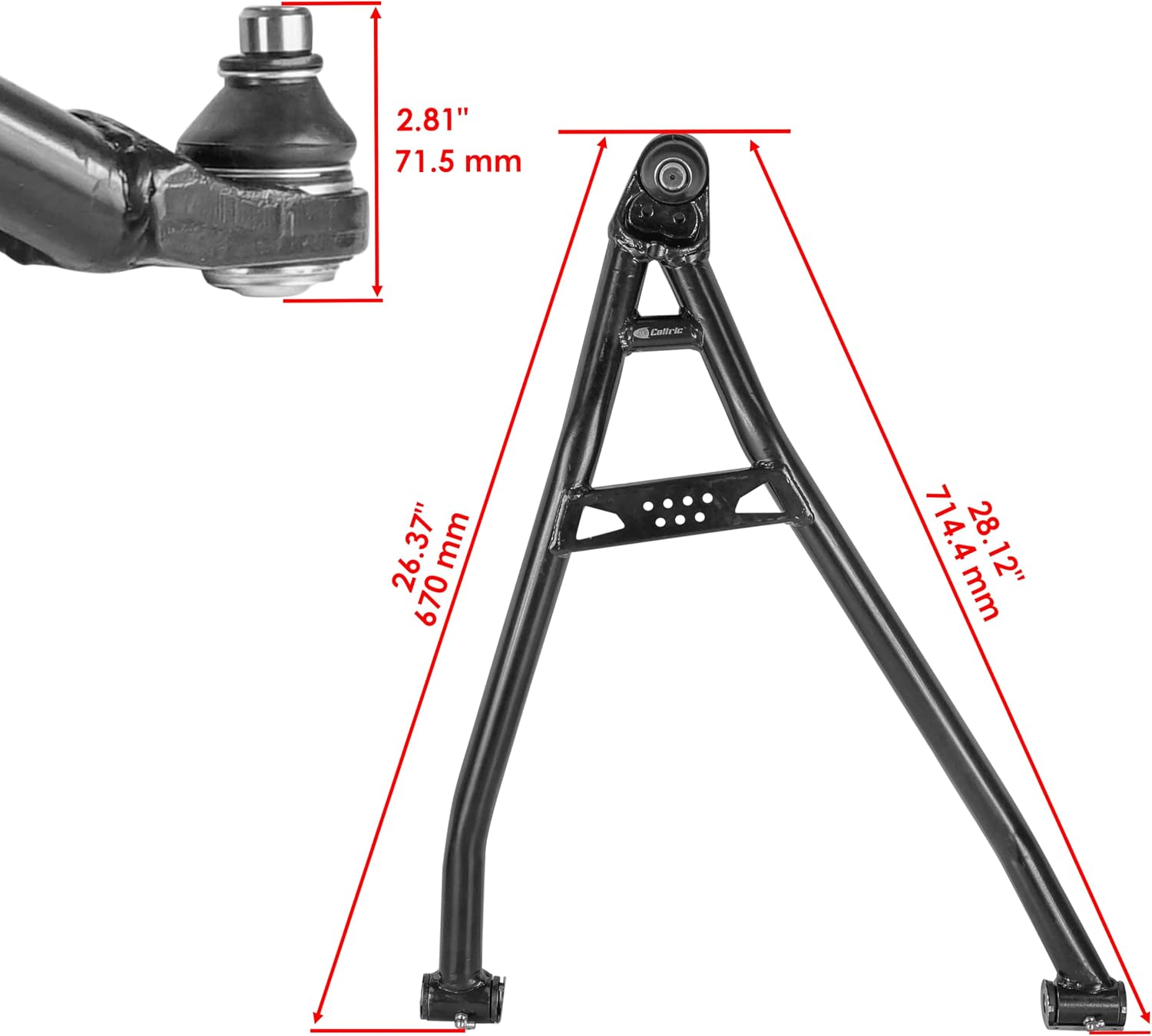 Caltric Front A-Arm Compatible with Can-Am CanAm Maverick X3 R 4x4 2018-2021 / Maverick X3 RR 4x4 2020-2026 / Maverick X3 Max RR 4x4 2020-2026 Lower Right