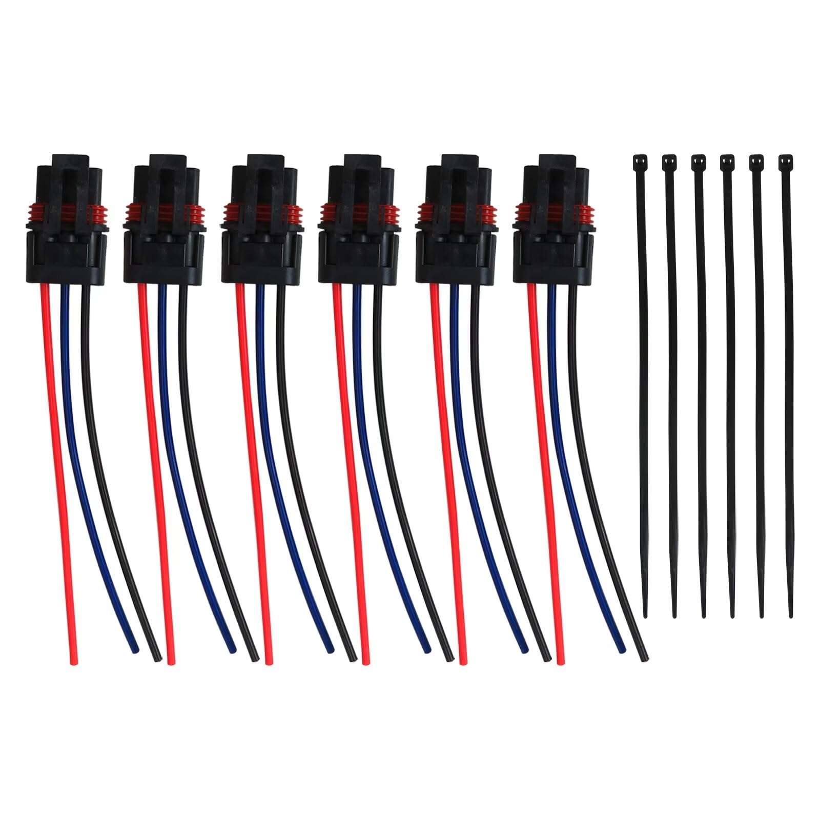 6pcs Pulse Power Plug for 2018-2021 Po-laris Ranger XP 1000 RZR RS1 Pro General, Bus Bar Power Harness Pigtail Connector 14 Gauge