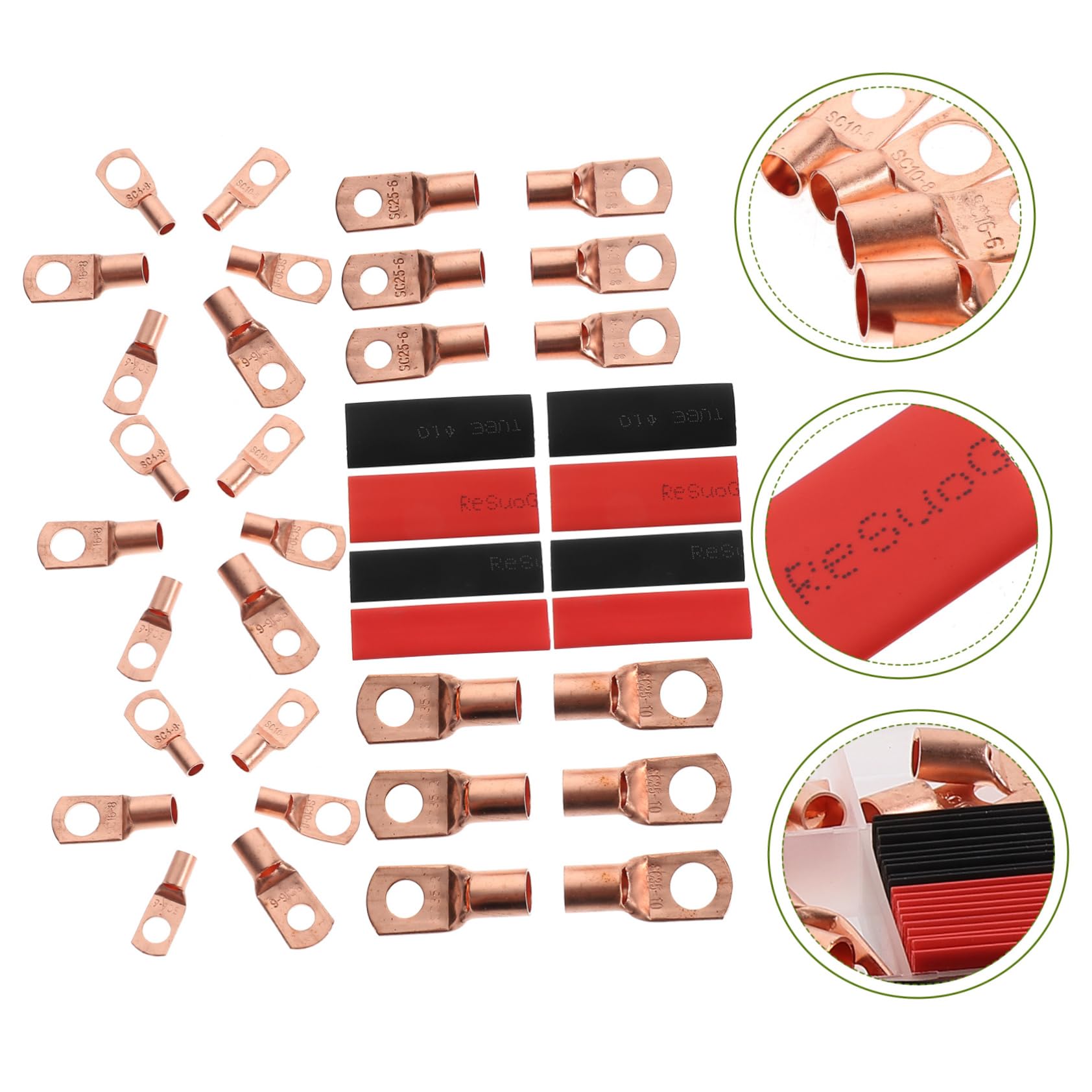 Capicorda Elettrico ad Anello Set 1 Rame con Guaina Termorestringente