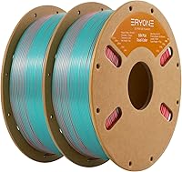 Vista 39 de ERYONE Filamento de ácido poliláctico (PLA) de seda para impresora 3D, de 1.75 mm +/- 0.03 mm, carrete de 1 kg (2.2 libras), verde esmeralda seda