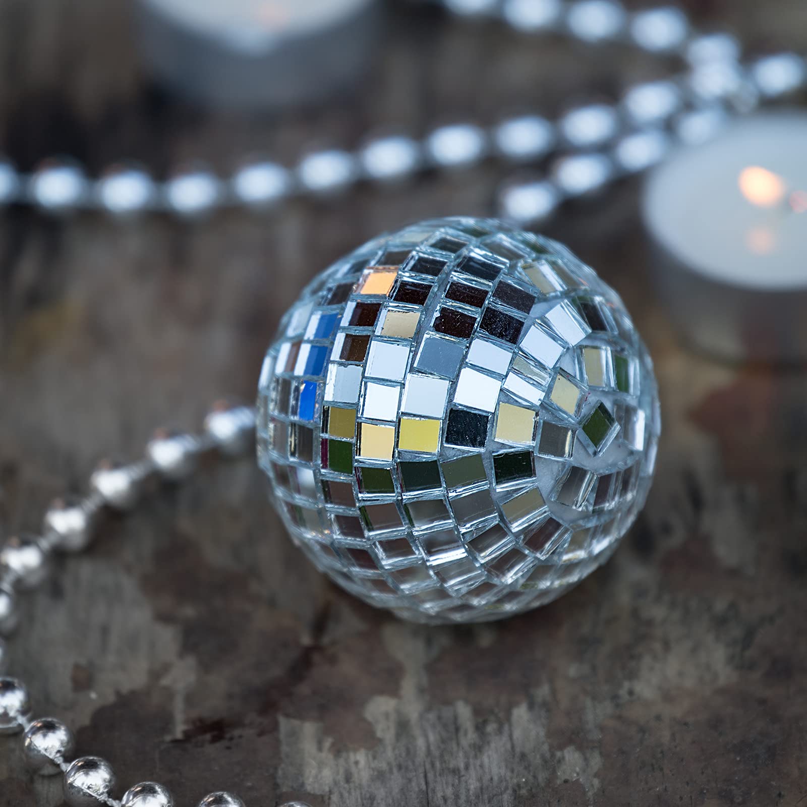 Volumoon Lot De 11 Boules Disco Miroir Argentées - 4 Tailles (2cm à 8cm) - Décoration Suspendue Pour Soirée, Noël, Anniversaire, Carnaval
