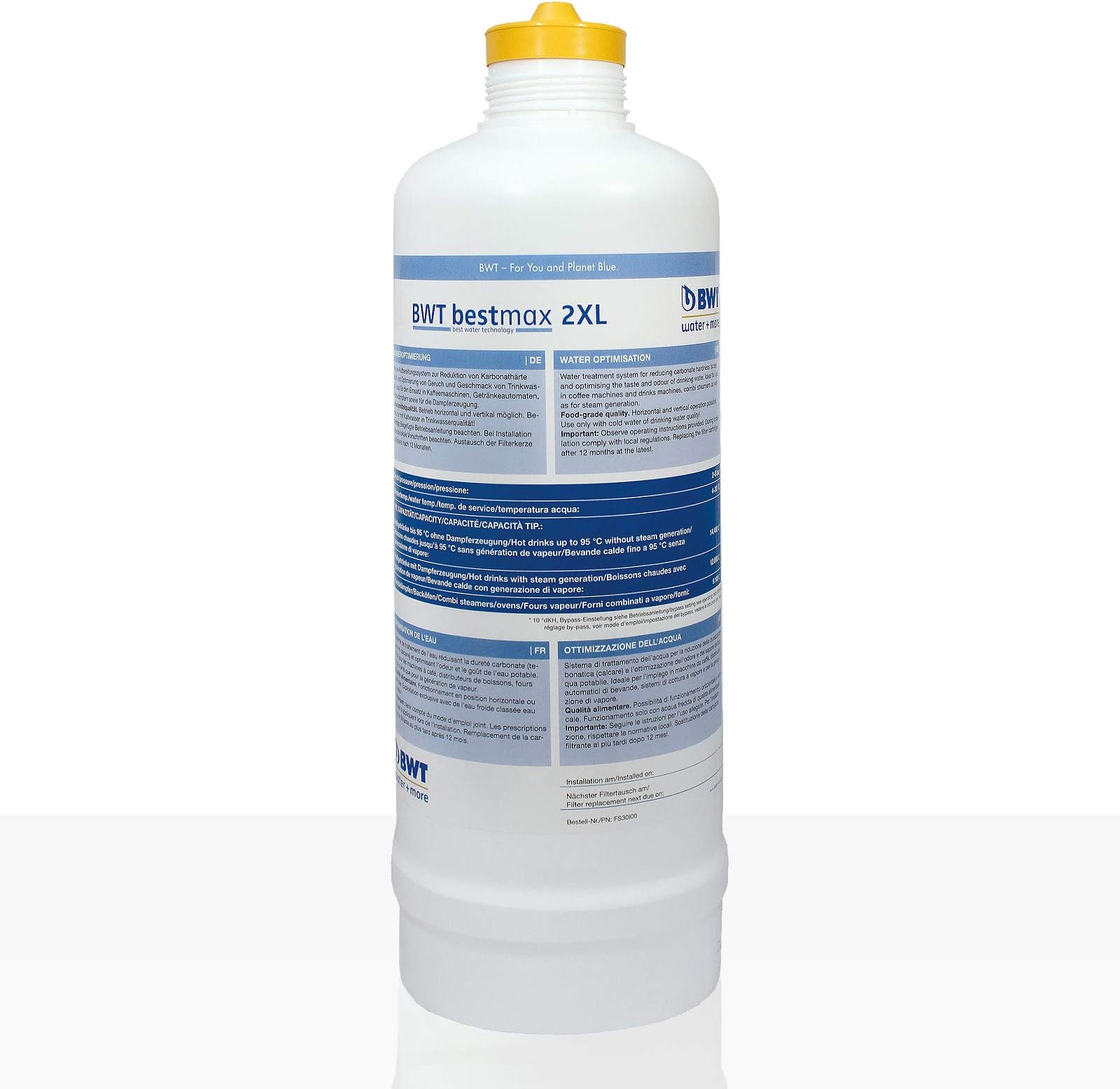 Best Max 2XL Filter Cartridge, BWT Water + More, High capacity, can print about 12000 Litres without Filter Head