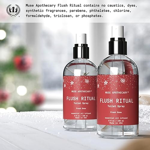 Miniatura 118 de Muse Apothecary Flush Ritual - Aerosol aromático y refrescante para inodoro, uso antes de ir, 4 onzas, infundido con aceites esenciales naturales