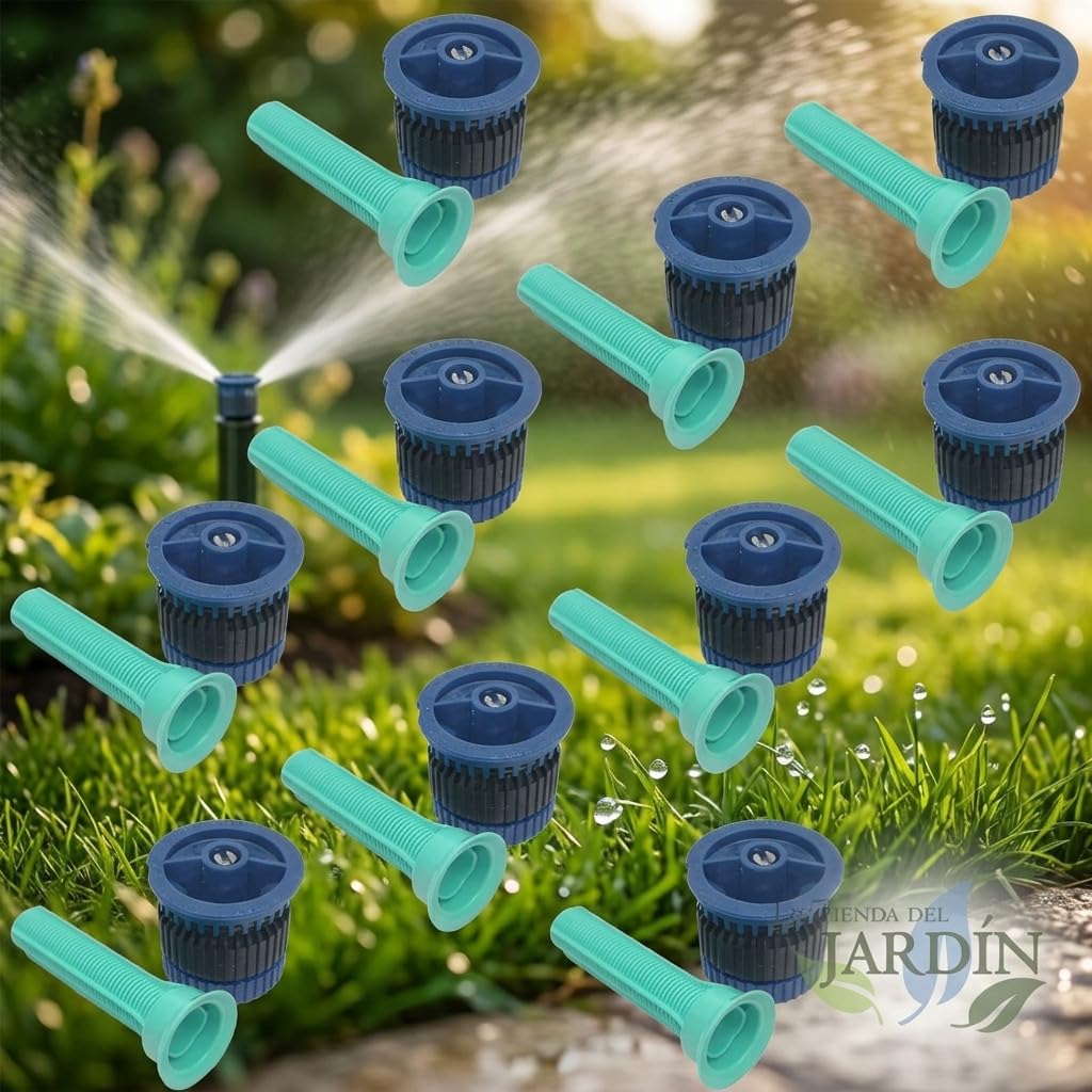 Lot 5 Buses pour tuyères HE-Van-10 à Angle Variable. Portée 2,1 m à 3 m, Haute efficacité et économie d'eau, Bleu