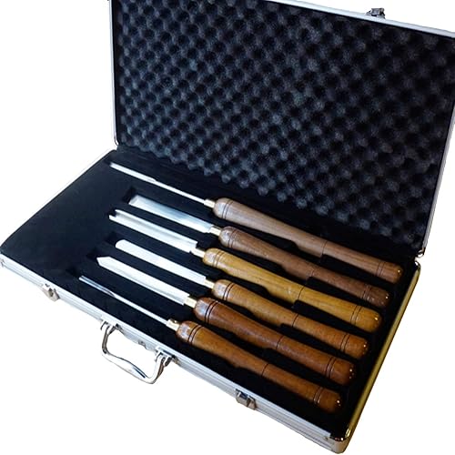 Miniatura 1 de MALAXA LIANXIAO - Juego de cinceles de madera, 6 piezas, cinceles de torno para carpintería, herramientas de torno de madera, cinceles de madera,