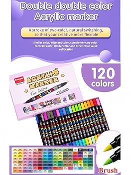 Amazon.co.jp: アクリルマーカーペン アートマーカー 120色