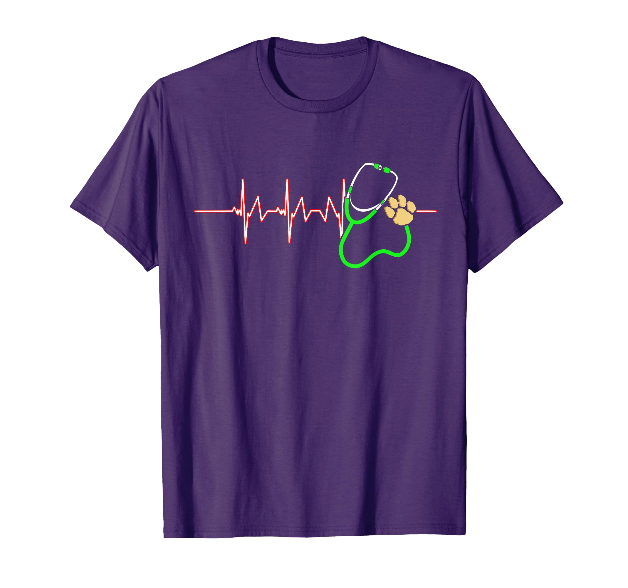 Veterinarian Veterinary Technology Veterinary Technician Heartbeat T-Shirt