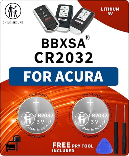 Key Fob Replacement Batteries for Acura(2009-2024) 2 Packs CR2032 Fits