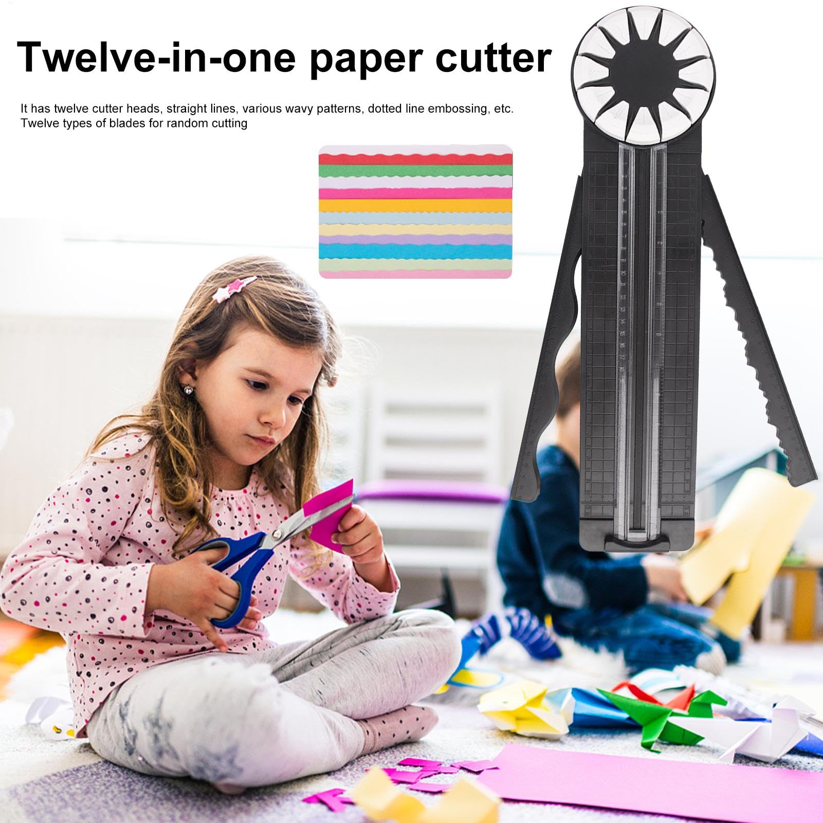Taglierina per carta – Strumento per scrapbooking | Macchina per la lavorazione della carta stabile con misure | Taglierina efficiente per la creazione di biglietti e album di ritagli