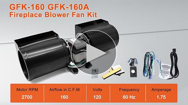 Amazon.com: Adviace GFK-160 GFK-160A Fireplace Blower Fan Kit for