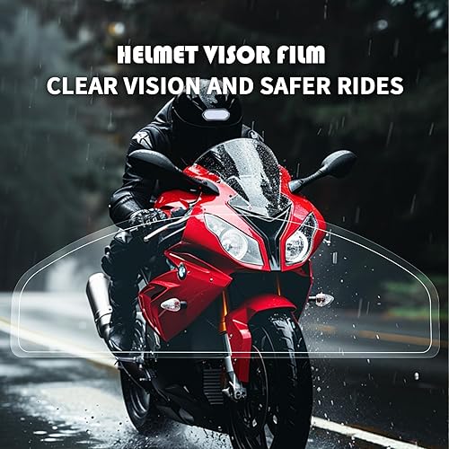 Miniatura 7 de 2 piezas de visera para casco de motocicleta, película antivaho para casco de motocicleta con viseras, inserto de película para visión clara,