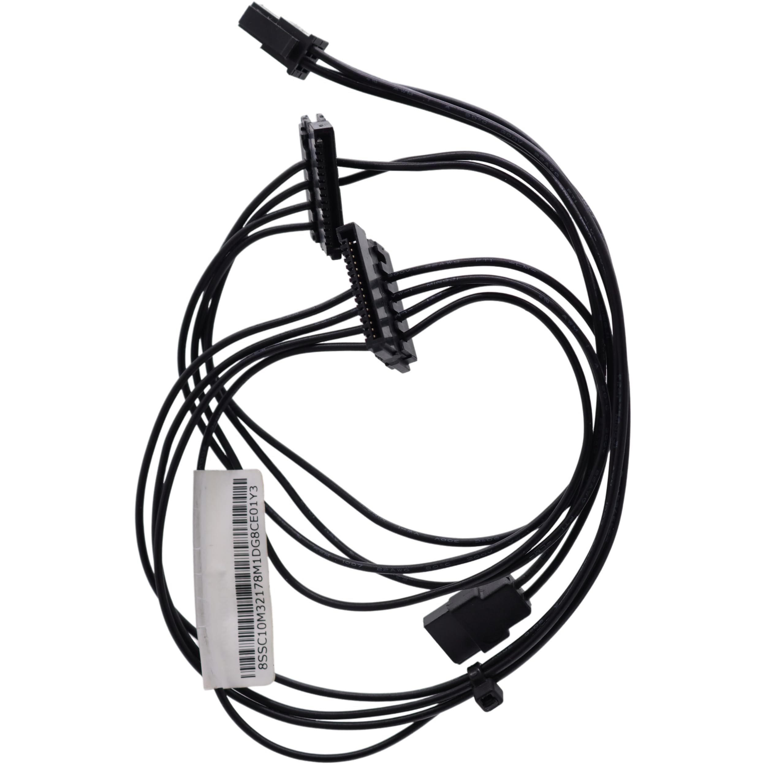 Deal4GO 65cm Mini 4-pin to 2 SATA Power Cable mSATA ODD Cable 00XL204 Replacement for Lenovo ThinkCentre M910Q M920T M710T M910s P330, Black