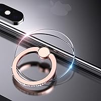 Vista 1 de Soporte transparente de anillo para teléfono celular, con sujetador de dedo y rotación de 360 grados