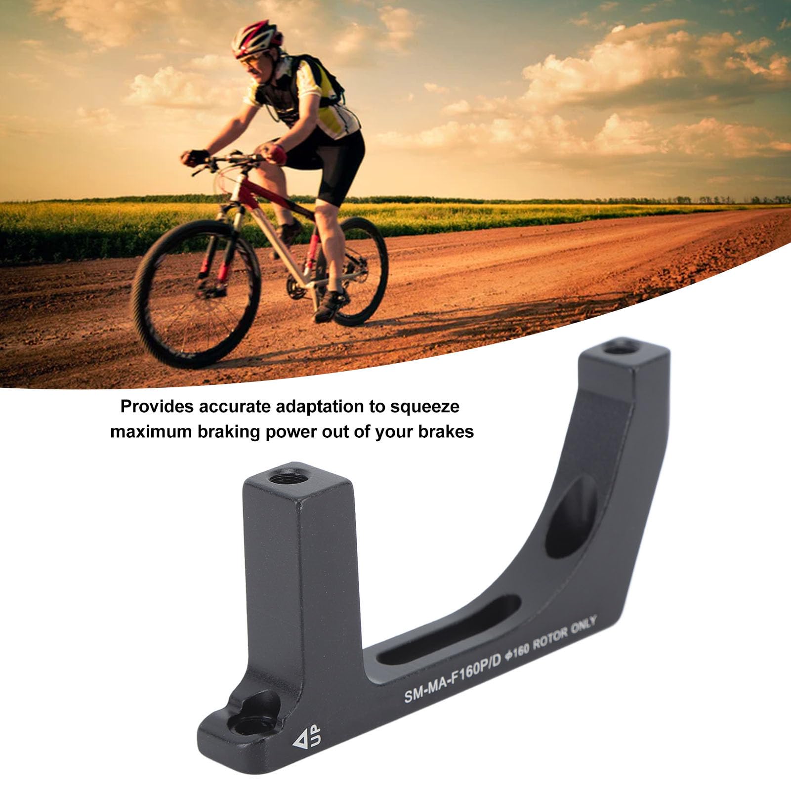 equlup Disc Brake Caliper Mount Adapter Front 160mm Rotor Only Bicycle Disc Brake Adapter + 2 x Screws Road Mountainbike Fork Bike Accessories