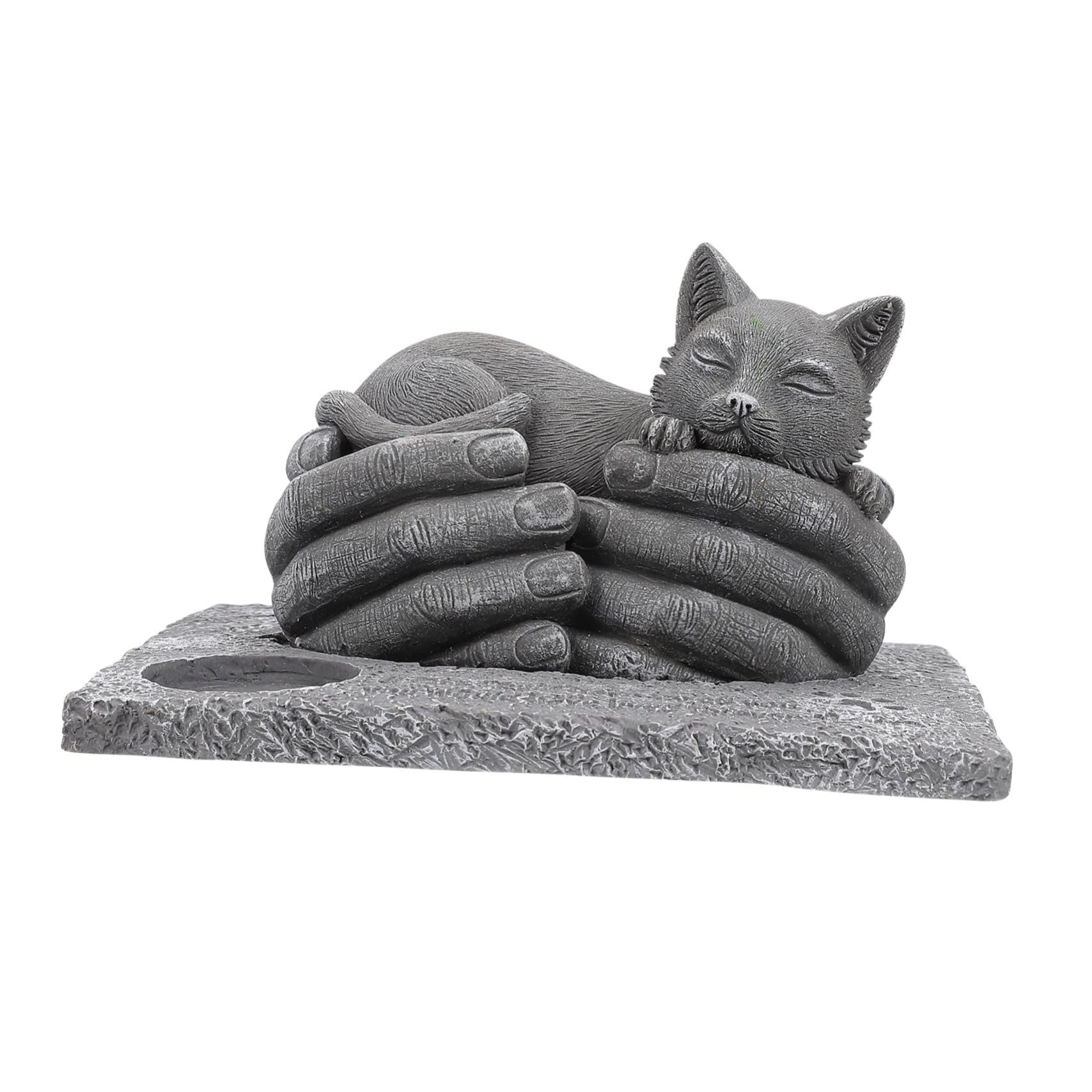 Yardwe 2 Piezas Lápida Sepulcral Lápida De Perro Decoración De Mesa Decoración De Lápida De Luto con Candelabro Lápidas De Perros Perro Conmemorativo Sostener En La Mano Mascota Resina