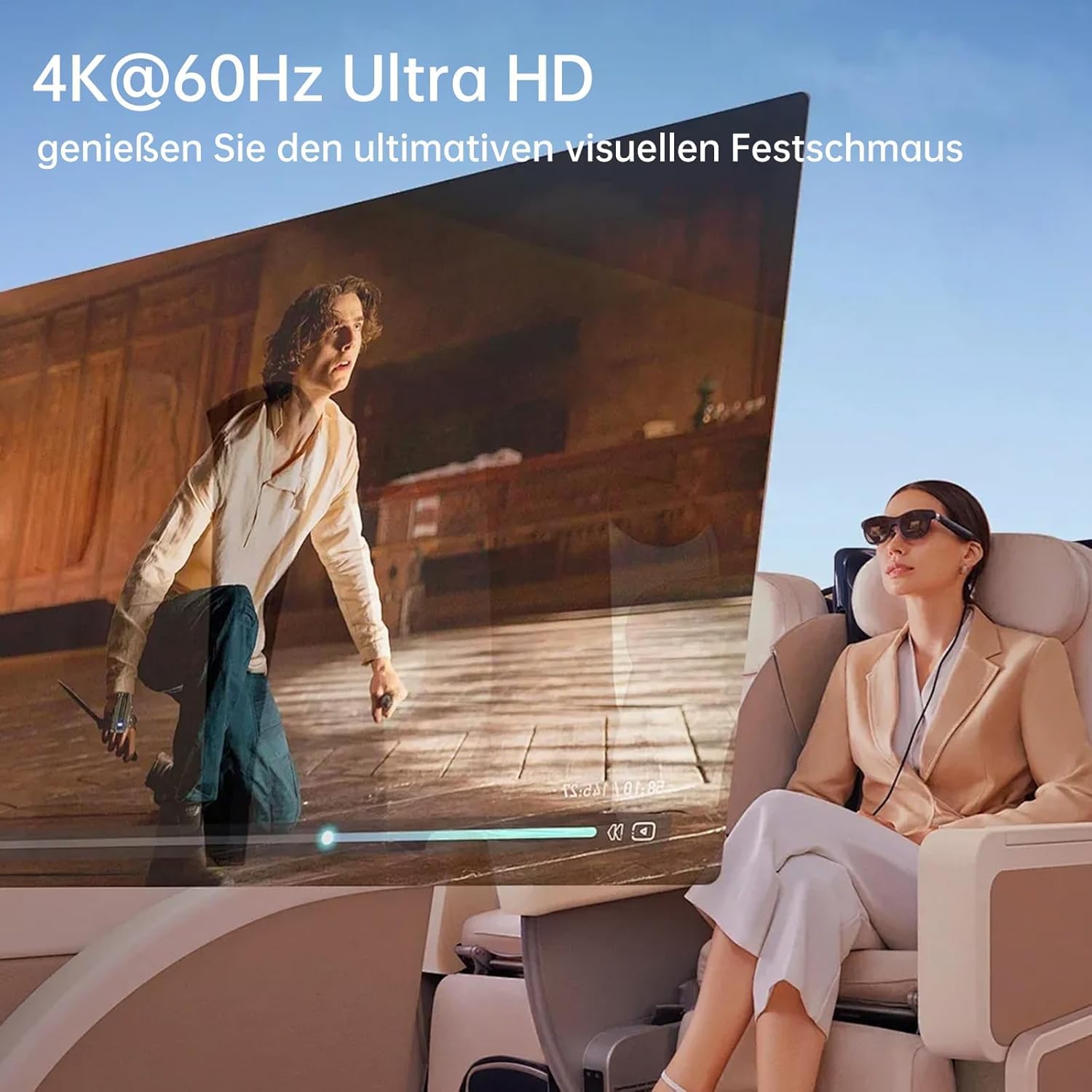 USB C zu AR-Brille mit Ladeadapter, Type C zu Monitor und Lade-Konverter 100W PD, 4K@60Hz Kompatibel für iPhone 15/16 Viture/Rokid/Xreal AR-Brille (USB2.0+USB C)