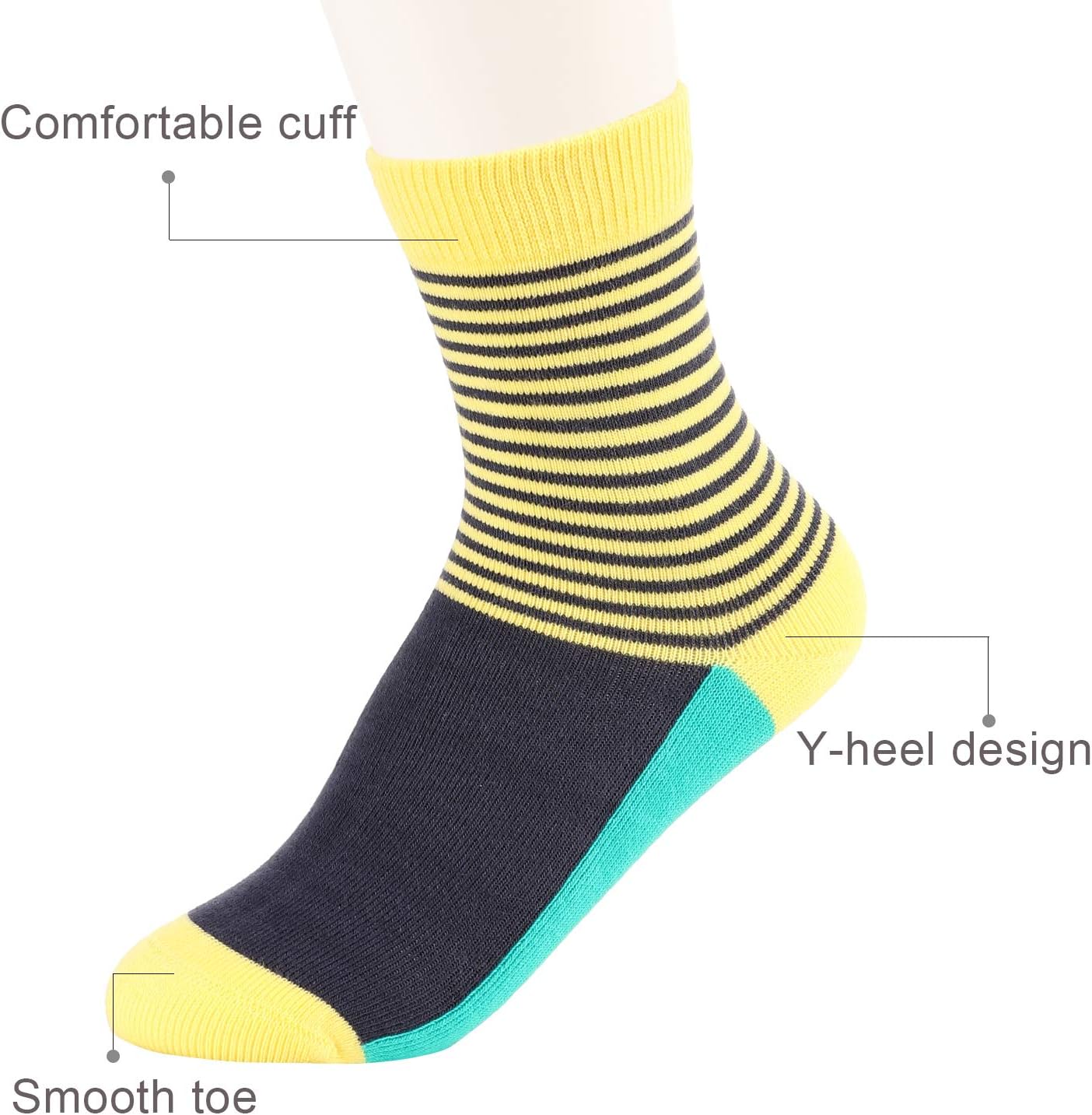 Kids Boys Soft Fashion Cotton Dress Socks Gift - Image 5