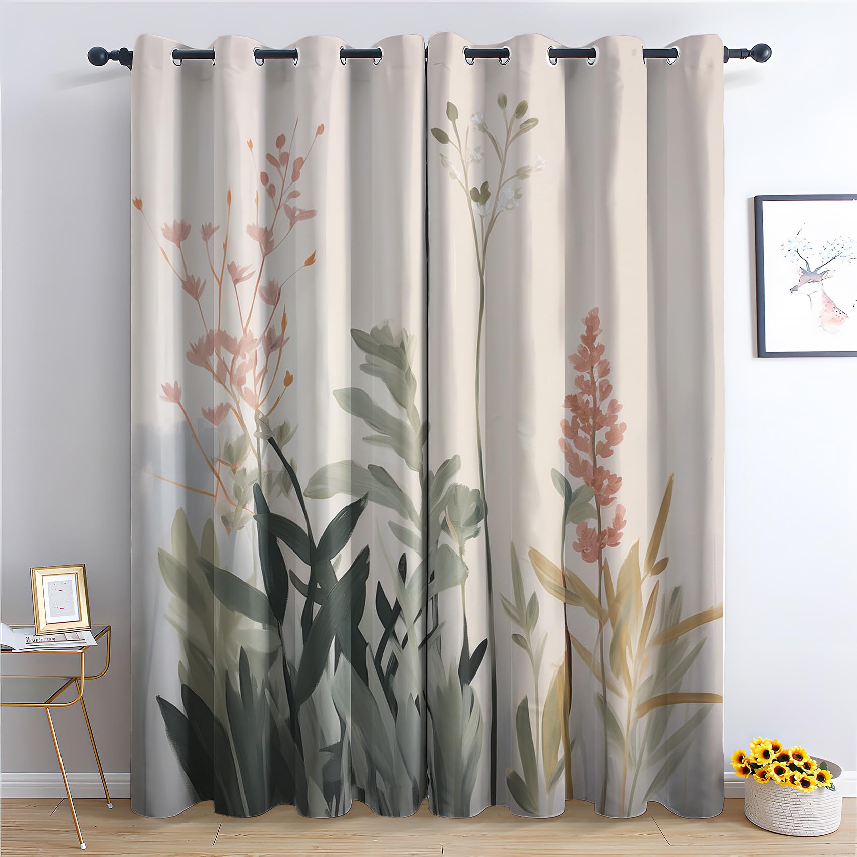 Rideau thermique oeillets 140x220 cm pour bloquer le froid de la fenetre