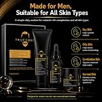 Ensemble de soins naturels pour la peau pour hommes – Nettoyeur visage, Sérum vitamine C & Hydratant au beurre de karité – 3 Étape de routine quotidienne pour les hommes – Set cadeau pour tous les types de peau