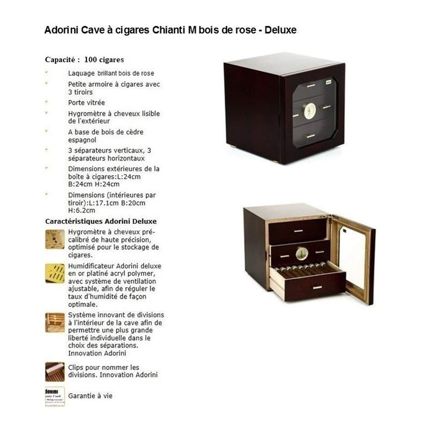 adorini Humidor Chianti Medium rosewood - Deluxe