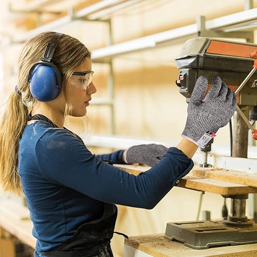 Miniatura 5 de Xuhal 20 pares de guantes resistentes a los cortes, protección de nivel 5, guantes de cocina de seguridad, guantes anticortes para cocina