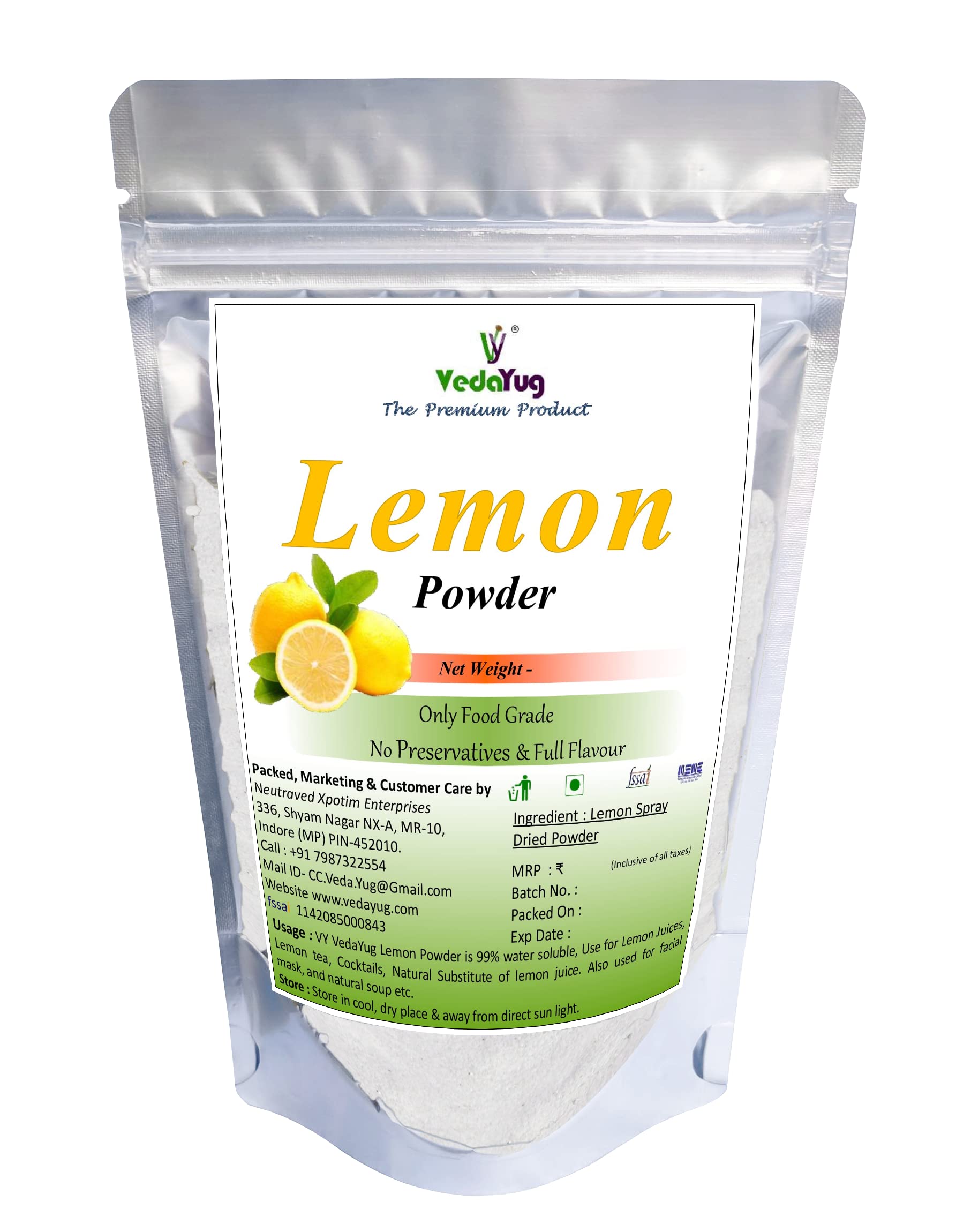 VY VedaYug Lemon Powder, 100g | All Natural Spray Dried | 100% Water Soluble | Best for Flavoring, Cooking & Juice (100g) (B09RSDTHJZ) Amazon Price History, Amazon Price Tracker