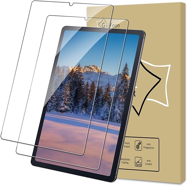 GiiYoon-2 PACK Screen Protector for Samsung Galaxy Tab S6 Lite 10.4 inch (SM-P610/P615) Tempered Glass Film [HD Crystal Clear] [Easy Installation] [Scratch Resistant] [9H Hardness] [Bubble Free]