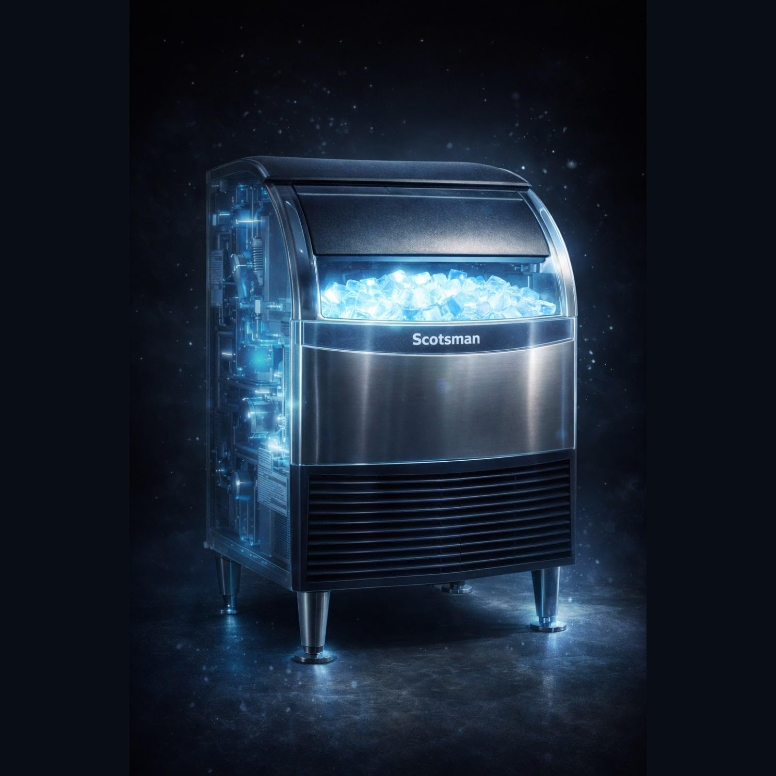 Scotsman Undercounter Medium Cube 15" Ice Maker - 80 Lb/Day, 36 Lb Storage Bin on Fridge.com - View 6