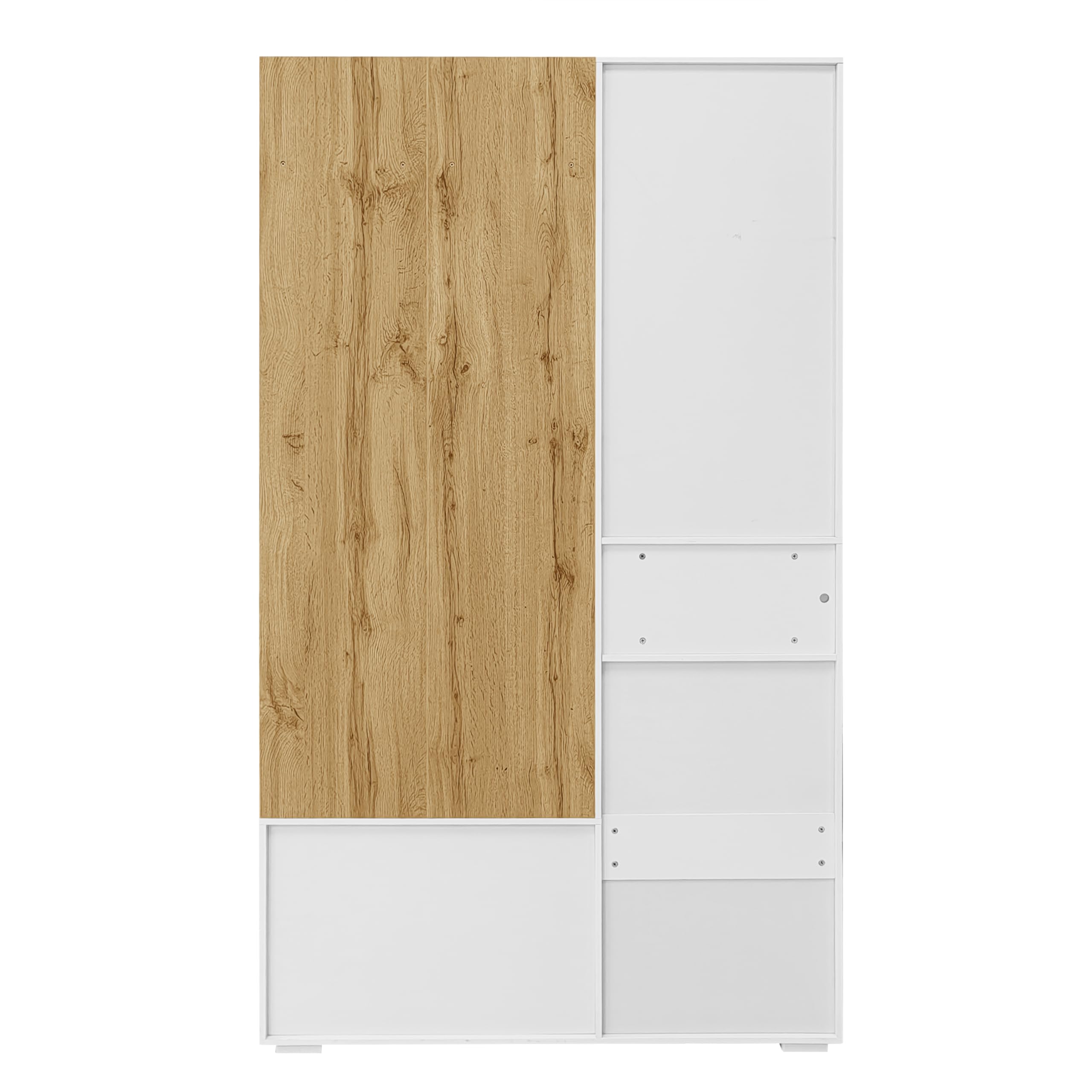 Moimhear Set appendiabiti, 110 x 38 x 190 cm, armadio con specchio, 5 ganci dorati, scarpiera, appendiabiti da parete, banco e illuminazione LED a 16 colori