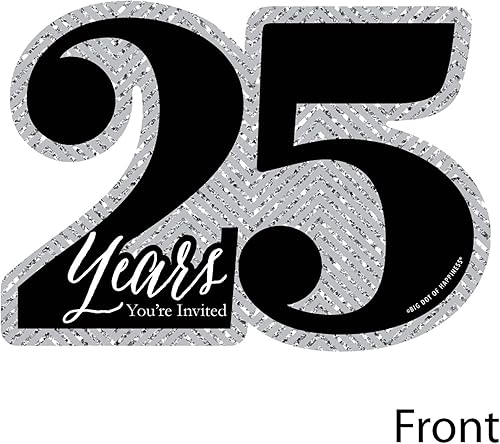 Miniatura 3 de Big Dot of Happiness We Still Do 25 aniversario de boda Invitaciones rellenas en forma Tarjetas de invitación para fiesta de aniversario con