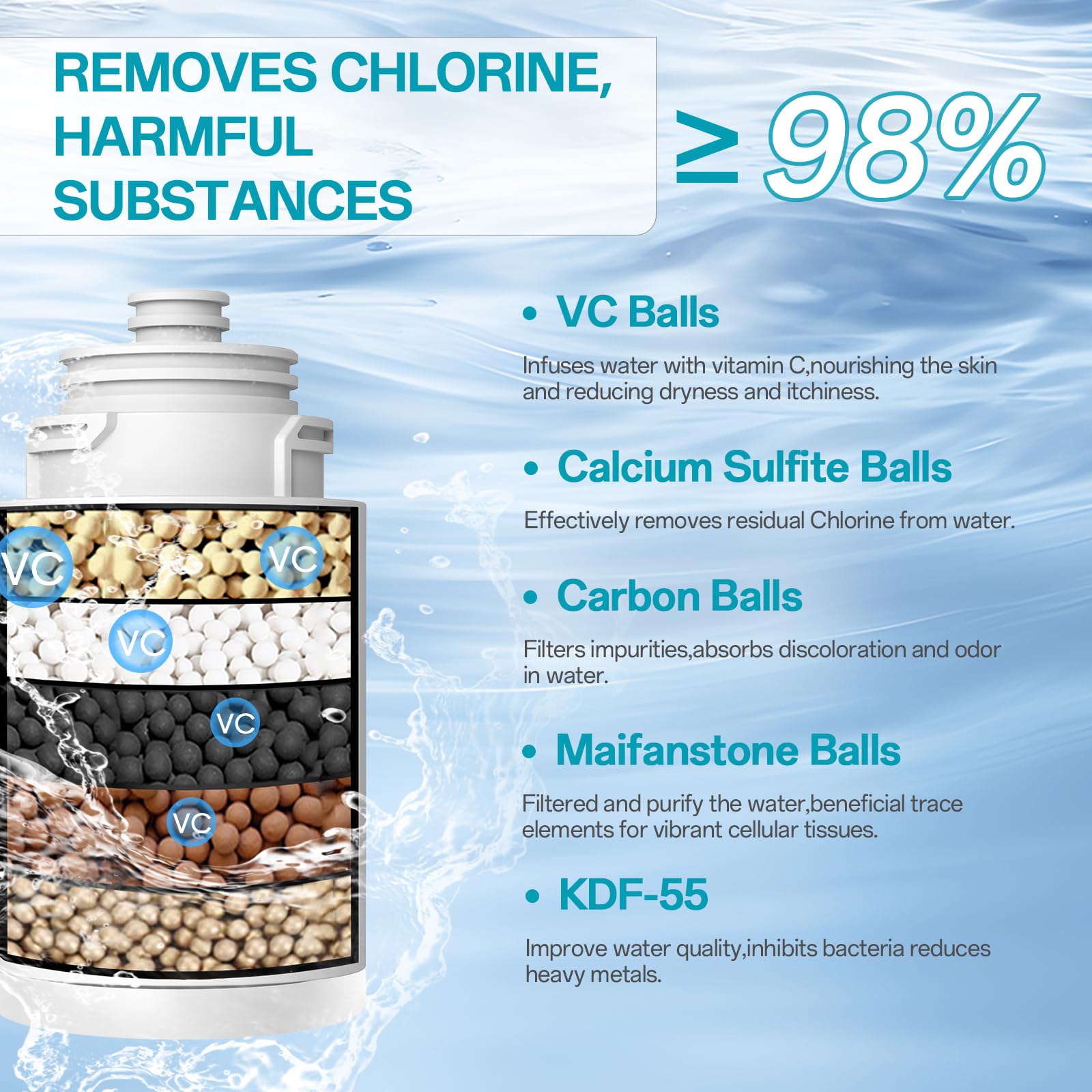 2-Pack Shower Filters for Dual 10