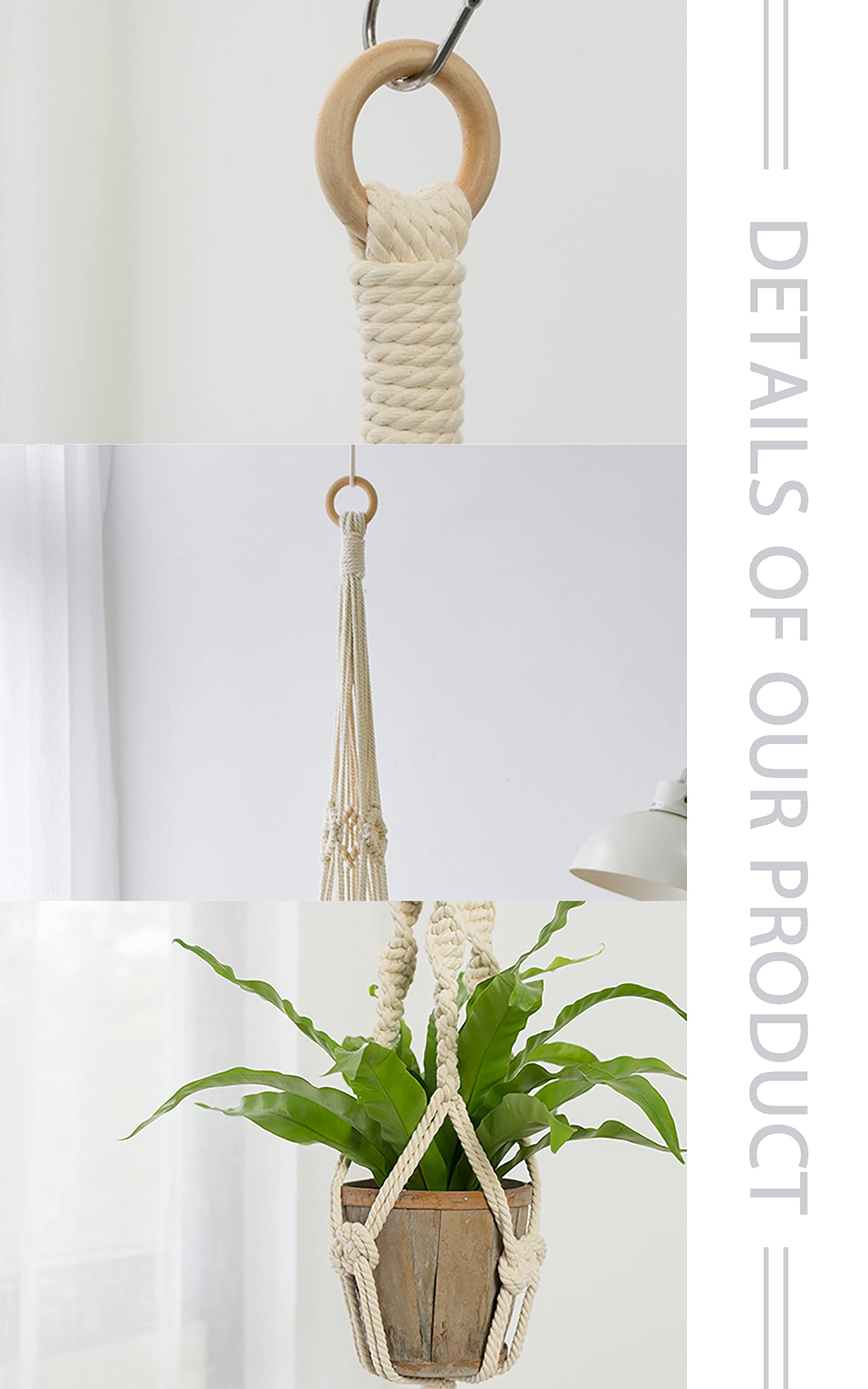 Amazon.com: WXS-CHALL 5 Pack Macrame Plant Hangers Hanging Planter, Cotton  Rope Hanging Plant Holders Decorative Flower Pots Indoor Outdoor Boho Home  Decor (5 Size and 10 Hooks) : Patio, Lawn & Garden