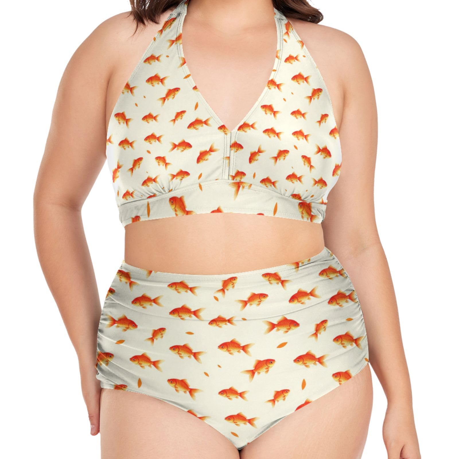 FRODOTGV Curvy Maillot de bain deux pièces pour femme L-4XL