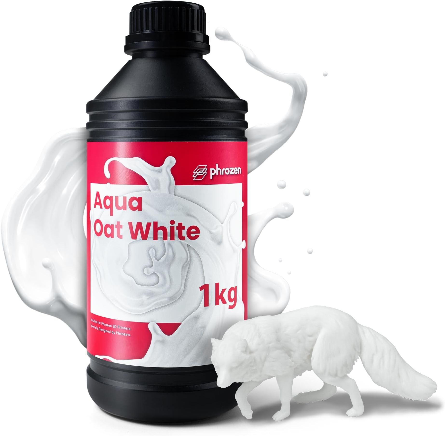 Phrozen Aqua Resin for 3D Printing, 405nm UV-Curing Photopolymer, Low Shrinkage, High Precision, Low Odor, Vivid Color, Non-Brittle, Fast Curing for LCD/DLP/SLA Printers (Oat White, 1KG)