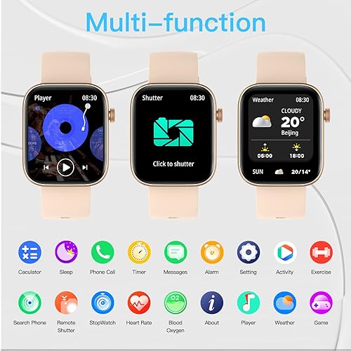 Miniatura 3 de Reloj inteligente (respuestahacer llamadas), reloj inteligente para teléfonos Android e iOS con seguimiento de frecuencia cardíaca del sueño, modos