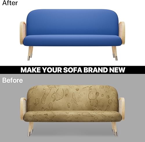 Miniatura 8 de MoNiBloom Funda elástica para futón de tamaño Queen, sin brazos, protector de muebles, duradera y lavable, con cremallera, para adultos, niños y