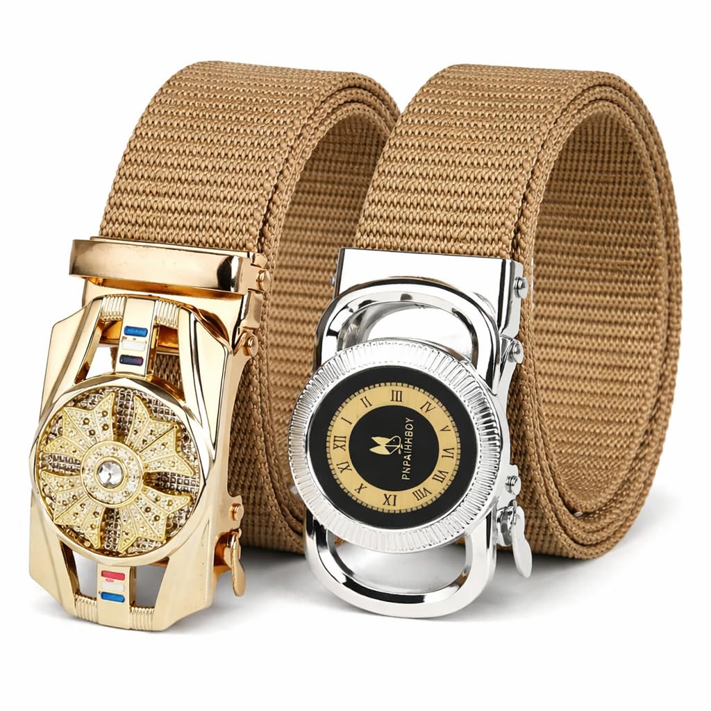 tpm Men’s Designer Nylon Belt with Premium Metal Buckle – Adjustable Stylish Belt for Jeans, Trousers (Free Size)-picture-48