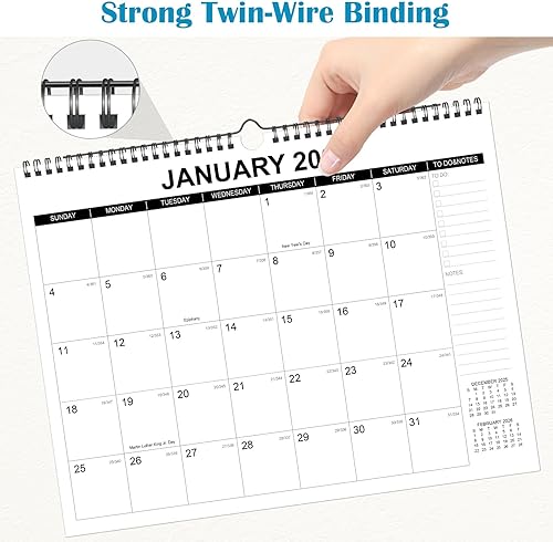 Miniatura 3 de Calendario de pared - Calendario 2024-2025 de enero de 2024 a junio de 2025, calendario de 18 meses, 14.7 x 11 pulgadas, papel grueso con fechas