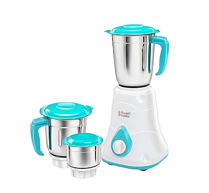 Russell Hobbs LIVIA550-550 Watt Mixer Grinder with 3 Jars (White) with 2 Year Manufacturer Warranty