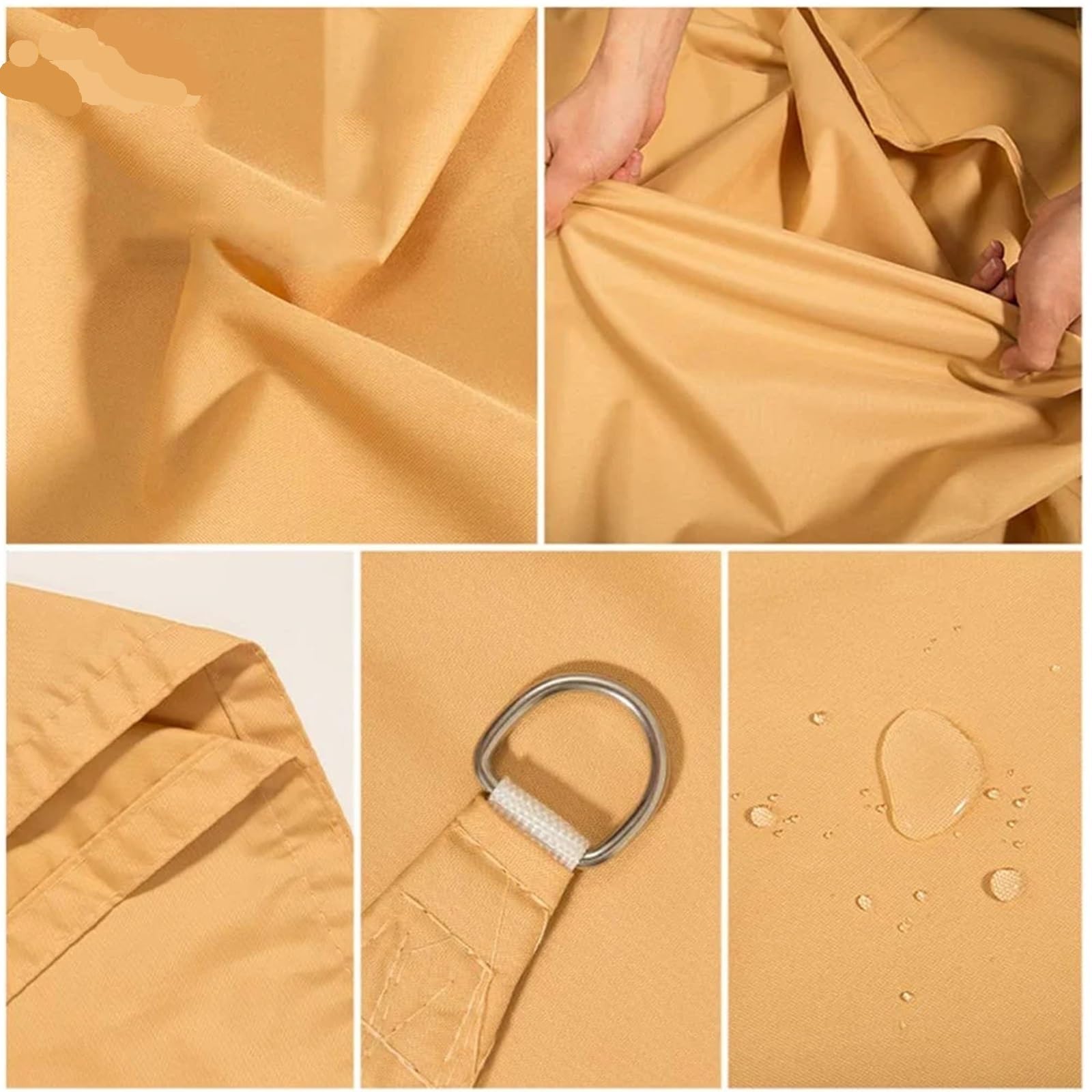 Impermeabile Ripari for Il Sole Triangolo Parasole Protezione Copertura Esterna Giardino Patio Piscina Ombra Vela Tende Da Campeggio 420D Per Pergolato(Beige,3x3x4.3.0m)