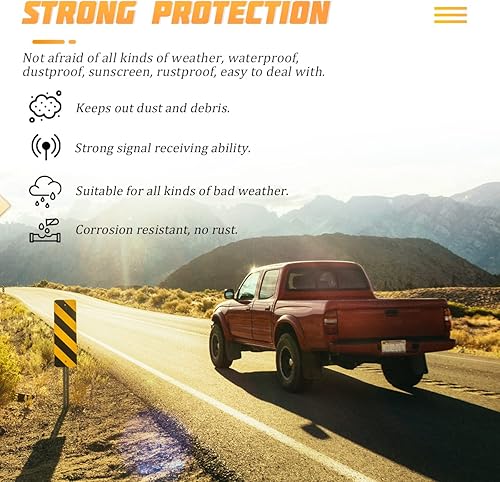 Miniatura 4 de Mástil de antena de radio para automóvil, repuesto de antena superior o lateral de aluminio automotriz, diseñado para recepción optimizada de señal