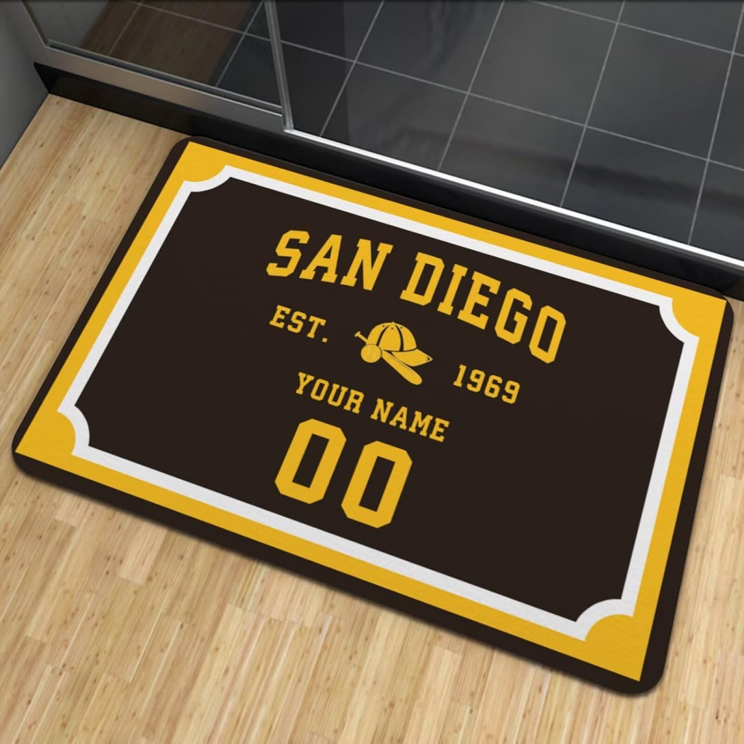 generic San Diego Custom Personalized Doormat,San Diego Home Decorations,San Diego Sport Style Mat,Decorate Your Home and Keep It Clean at The Same Time,Classic Gifts of Sports Fans!
