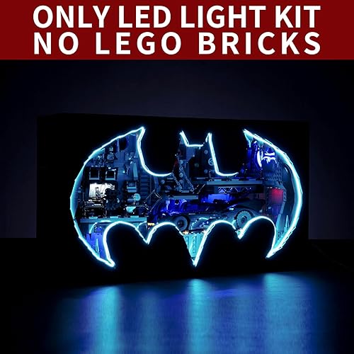 Miniatura 2 de Bourvill Kit de luz LED para Lego 76252 Batcueva Shadow Box, iluminación creativa compatible con Lego 76252 Batcave Shadow Box versión clásica (kit
