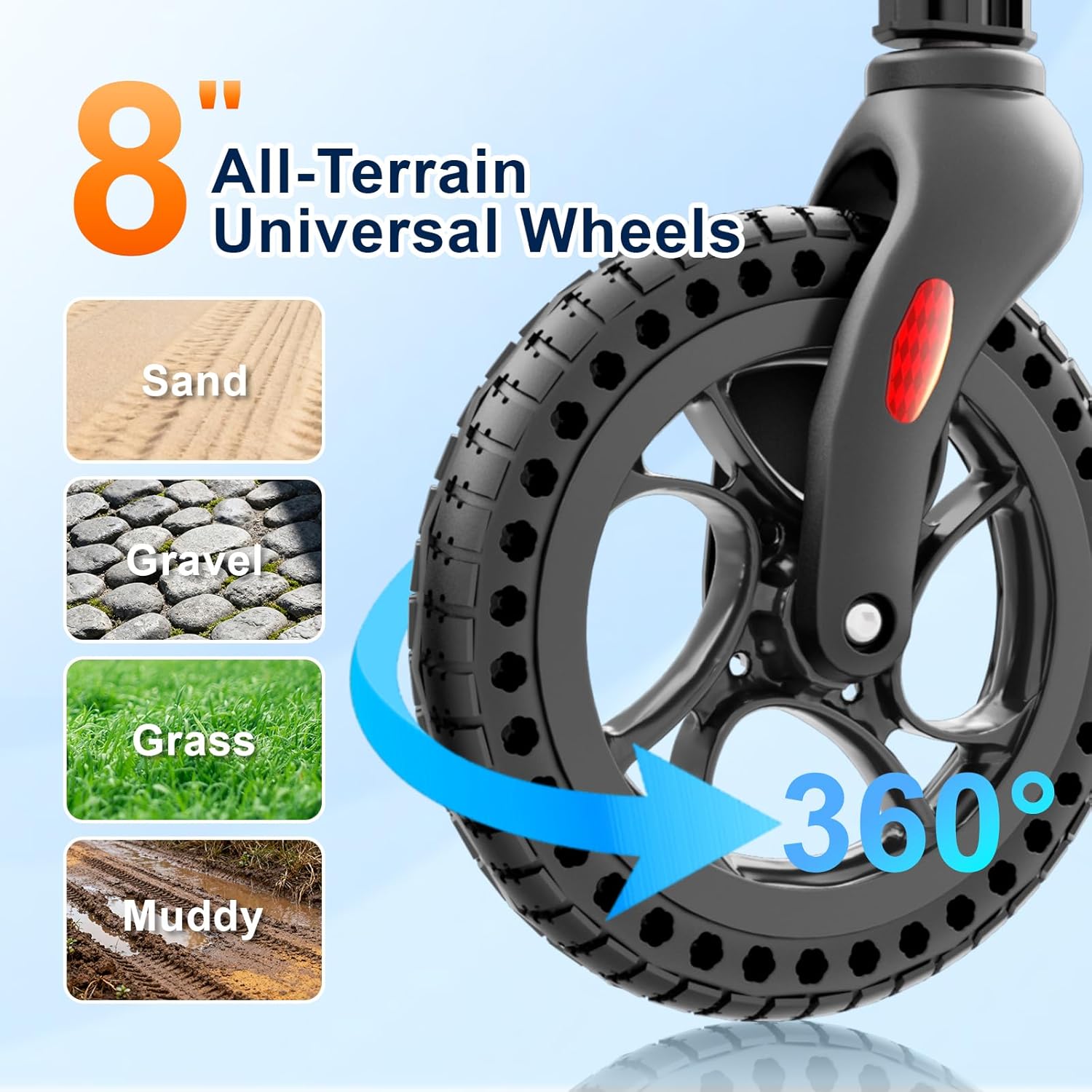 heavy duty upright rollator walker for seniors with seat, 450lb capacity, 8" all-terrain wheels, 6 height adjustments, padded seat & backrest, easy assembly, foldable design, purple