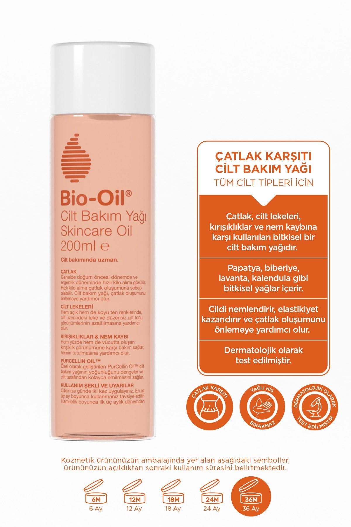 Bio-oil Cilt Bakım Yağı 200 ml Çatlak Karşıtı ve Nemlendirici