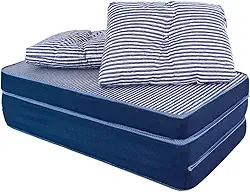 Puff Colchonete Dobrável/Sofa 3 em 1 + Travesseiro Casal BF Colchões