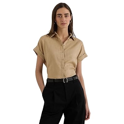 Lauren Ralph Lauren Linen Dolman Sleeve Shirt Women