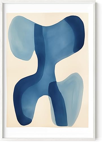 Miniatura 47 de HAUS AND HUES Arte abstracto moderno para pared, arte de sala de estar azul y verde, obra de arte moderna para paredes, imagen minimalista para sala