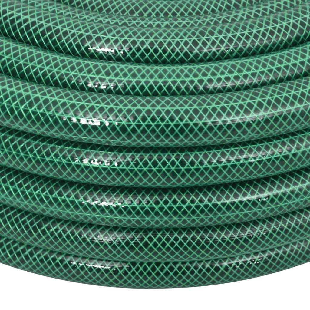 Tubo da giardino verde, 50 m, in PVC, flessibile, per irrigazione, cura delle piante, terrazza, balcone, giardino, prato, aiuola