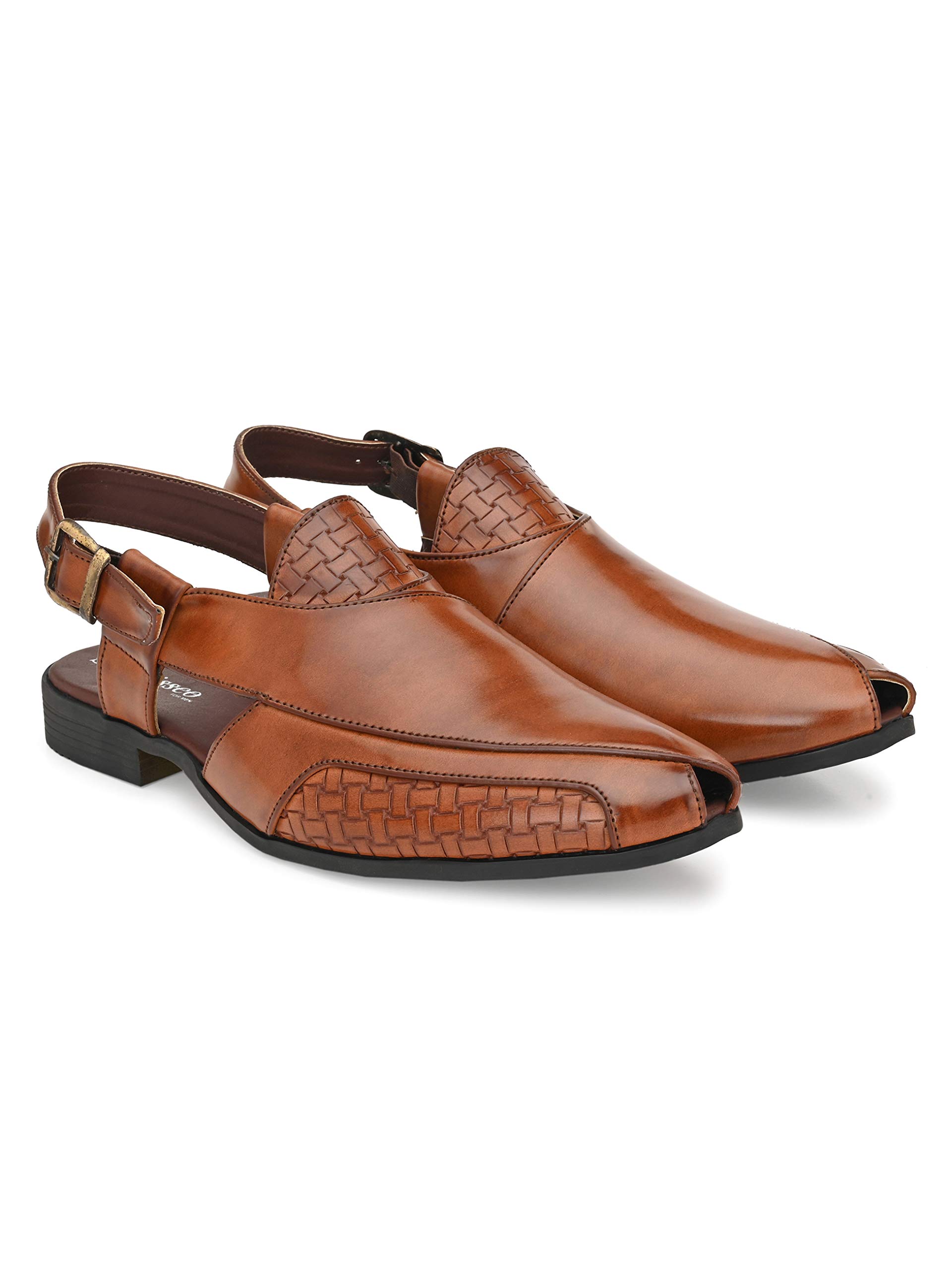 Men's Ethnic Mojaris for Wedding, Casual Wear and Daily Use/Comfortable Shoe Style Sandal for Men/Latest Trendy Pathani Classy Sandals-image-38